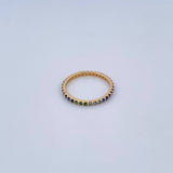 Anillo Argolla 1.8gr / T7 1/2 / Circones Colores Oro Amarillo 18K $
