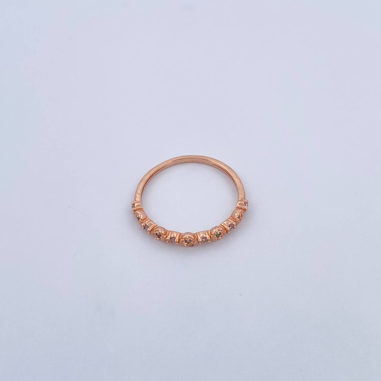 Anillo Churumbela Rosas 1.25gr / T6 1/4 / Circones Colores Oro Rosa 18K $