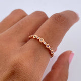Anillo Churumbela Rosas 1.25gr / T6 1/4 / Circones Colores Oro Rosa 18K $