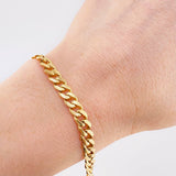 Pulso Cubano 8.15 g / 19.5 cm / 6 mm Oro Amarillo 18K