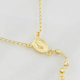 Rosario Virgen Milagrosa Cruz 6.3g / 55cm / 3mm Oro Amarillo 18K