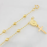 Pulso Denario Virgen Milagrosa Cruz 2.85g / 19cm / 4mm Oro Amarillo 18K