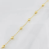 Pulso Denario Virgen Milagrosa Cruz 2.85g / 19cm / 4mm Oro Amarillo 18K