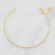 Pulso Denario Virgen Milagrosa Cruz 2.55g / 19cm / 3mm Oro Amarillo 18K