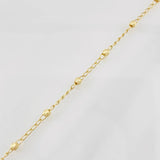 Pulso Denario Virgen Milagrosa Cruz 2.55g / 19cm / 3mm Oro Amarillo 18K