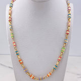 Cadena Rustica 18.6gr / 60cm / 4.6mm Barril Hexagonal Cauchos Colores Oro Amarillo 18K $