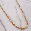 Cadena Rustica 18.6gr / 60cm / 4.6mm Barril Hexagonal Cauchos Colores Oro Amarillo 18K $