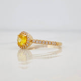 Anillo Halo Circulo 2.2g / T7 Oro Amarillo 18K