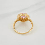 Anillo Halo Corazón 2.95g / T5 1/2 Oro Amarillo 18K