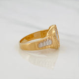 Anillo Correa Corona 5.6g / T6 1/2 Dos Oros Amarillo Blanco 18K