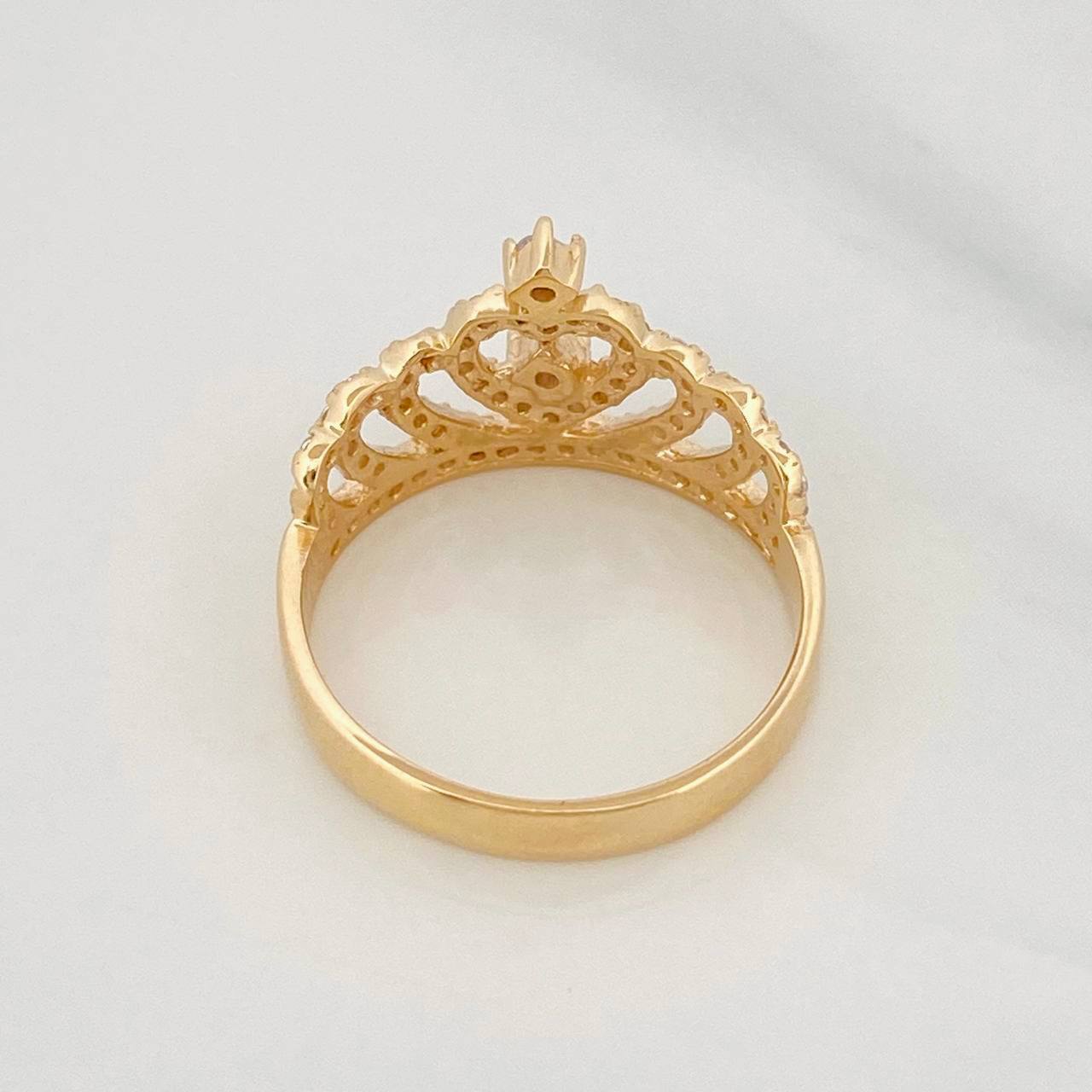 Anillo Tiara 3.4g / T7 Oro Amarillo 18K