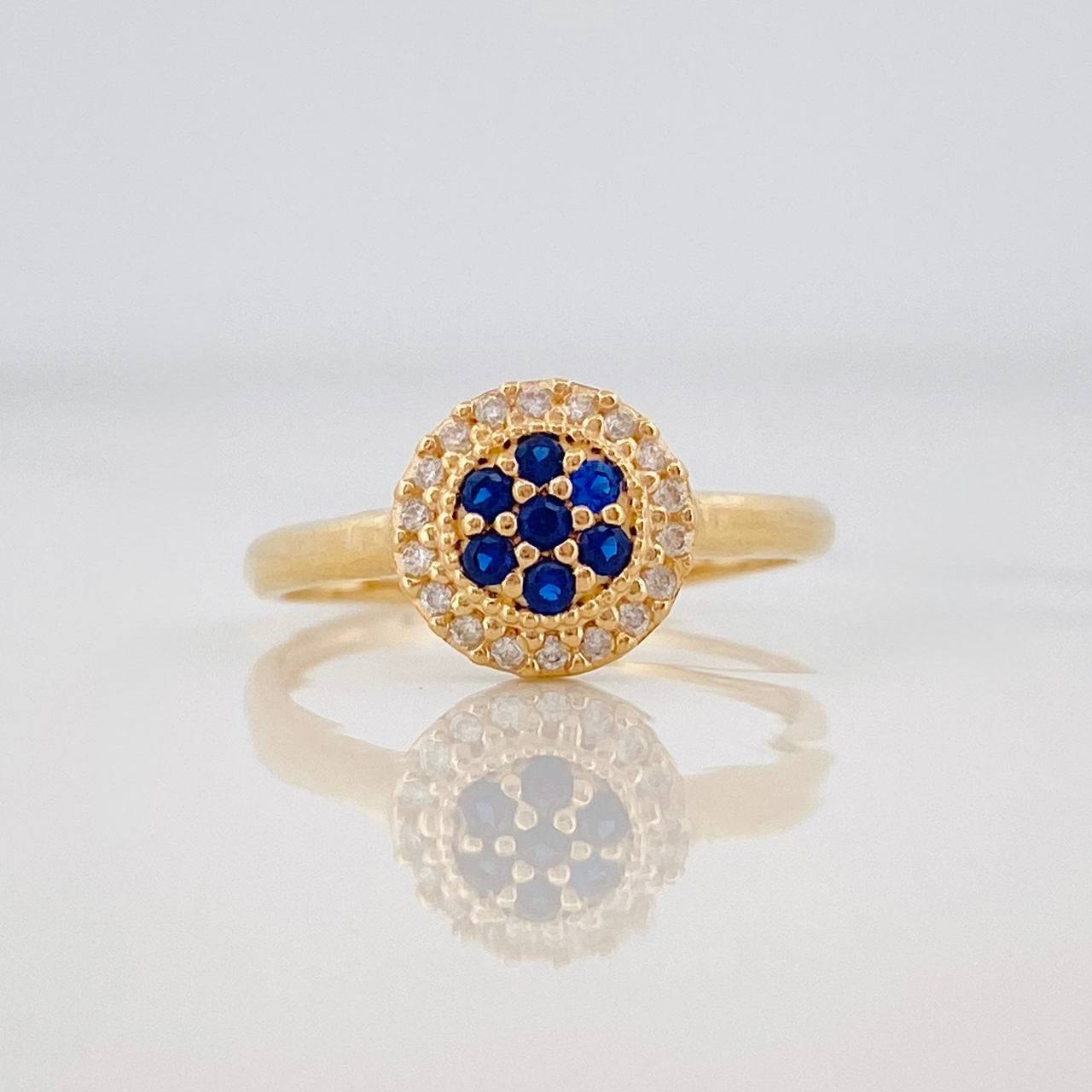 Anillo Halo Circulo 1.9g / T5 1/2 Oro Amarillo 18K