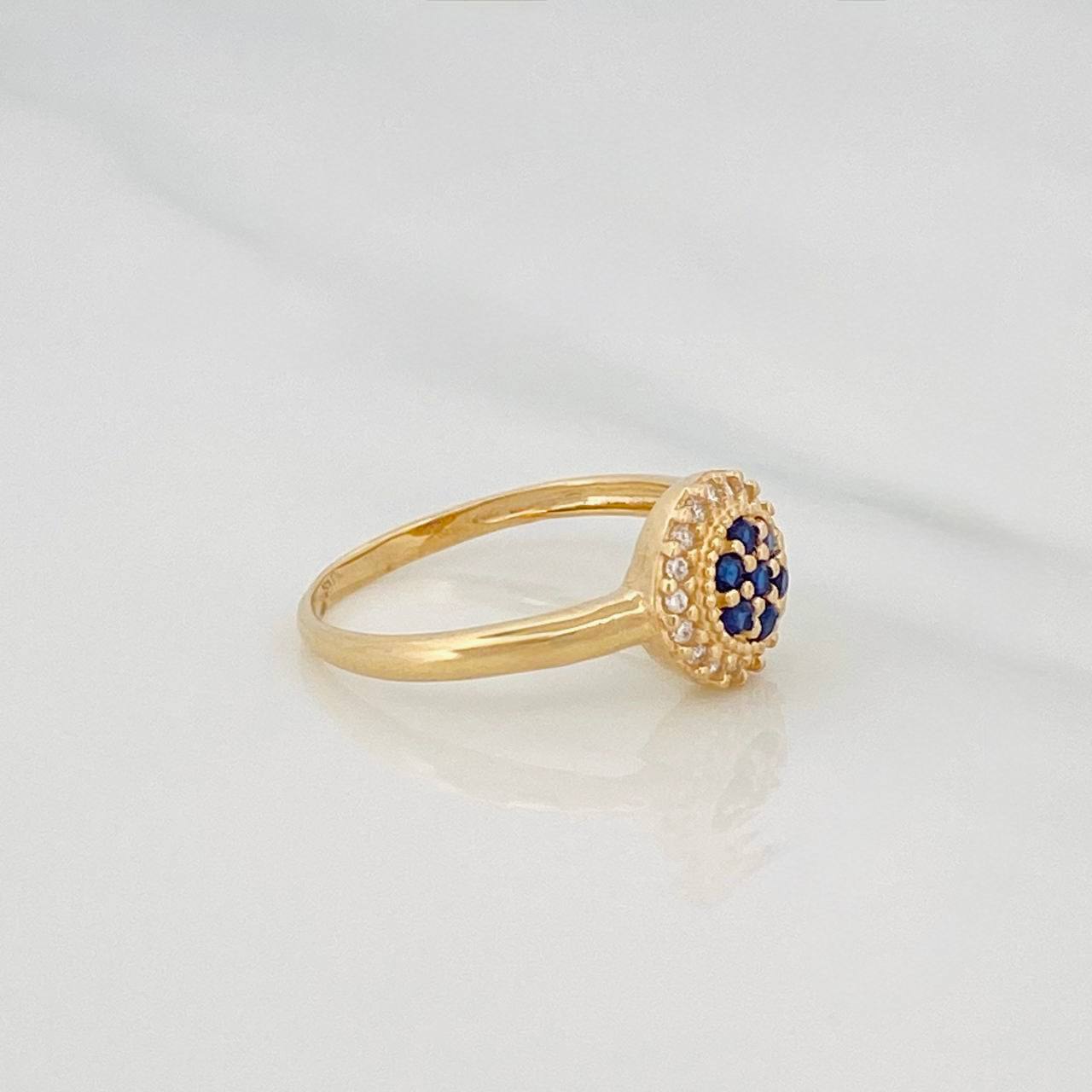 Anillo Halo Circulo 1.9g / T5 1/2 Oro Amarillo 18K
