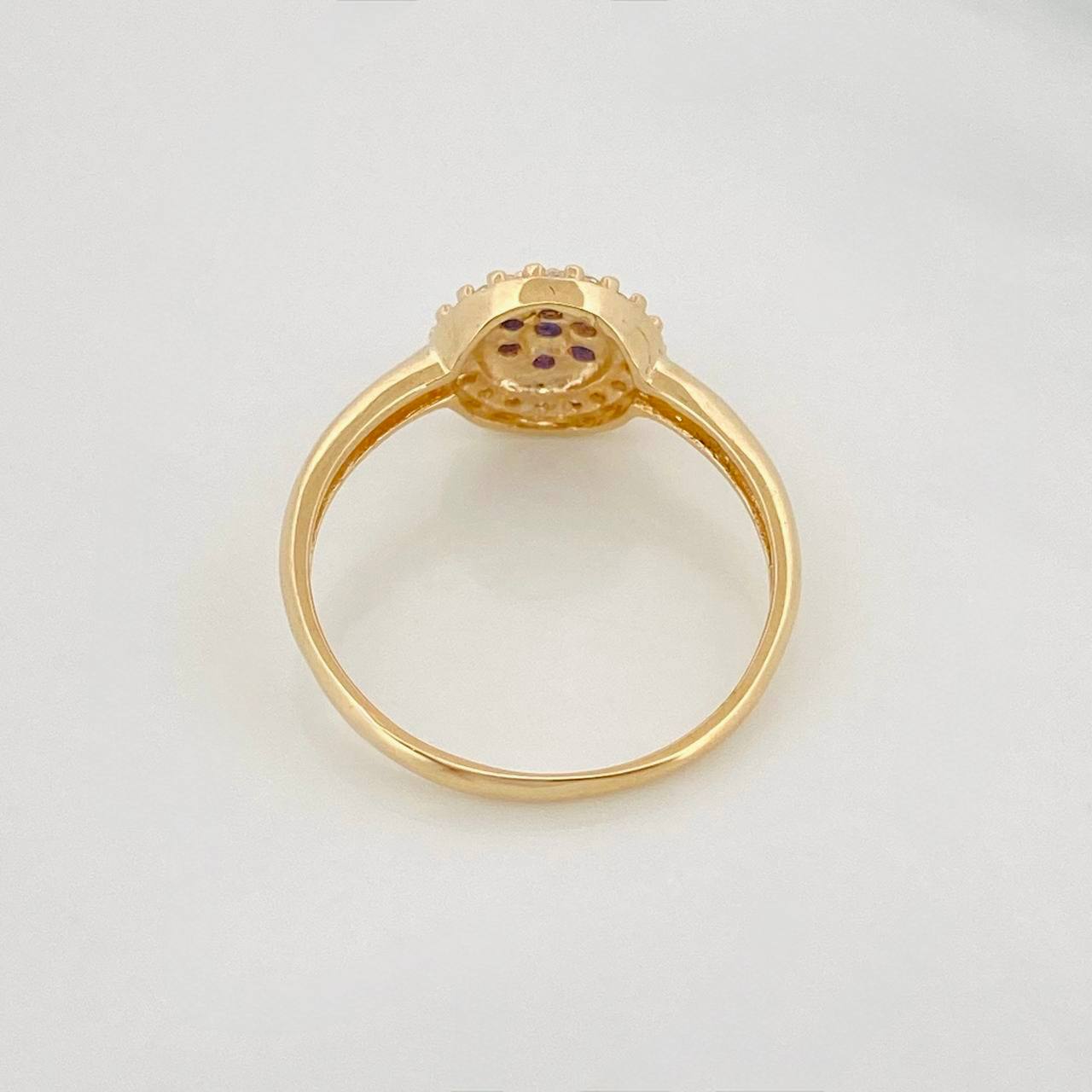 Anillo Halo Circulo 1.9g / T5 1/2 Oro Amarillo 18K