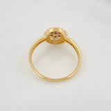 Anillo Halo Circulo 1.9g / T5 1/2 Oro Amarillo 18K