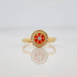 Anillo Halo Circulo 1.8g / T5 3/4 Oro Amarillo 18K