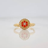 Anillo Halo Circulo 1.8g / T5 3/4 Oro Amarillo 18K