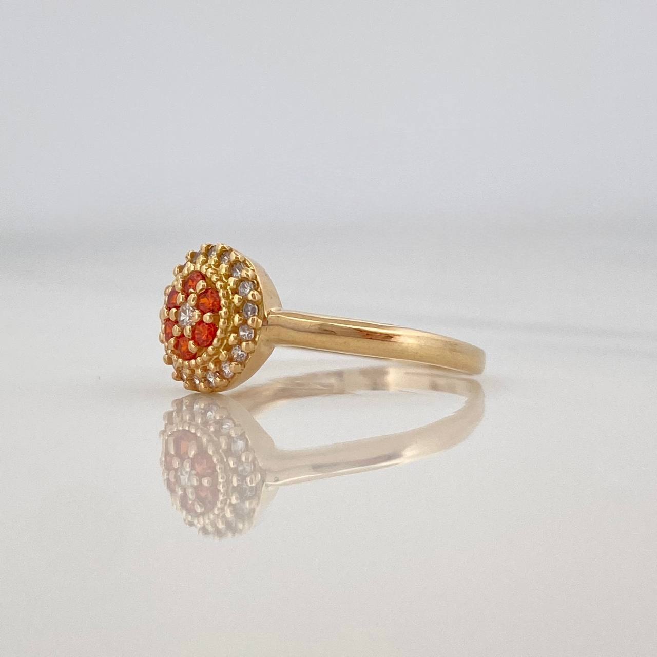 Anillo Halo Circulo 1.8g / T5 3/4 Oro Amarillo 18K