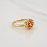 Anillo Halo Circulo 1.8g / T5 3/4 Oro Amarillo 18K