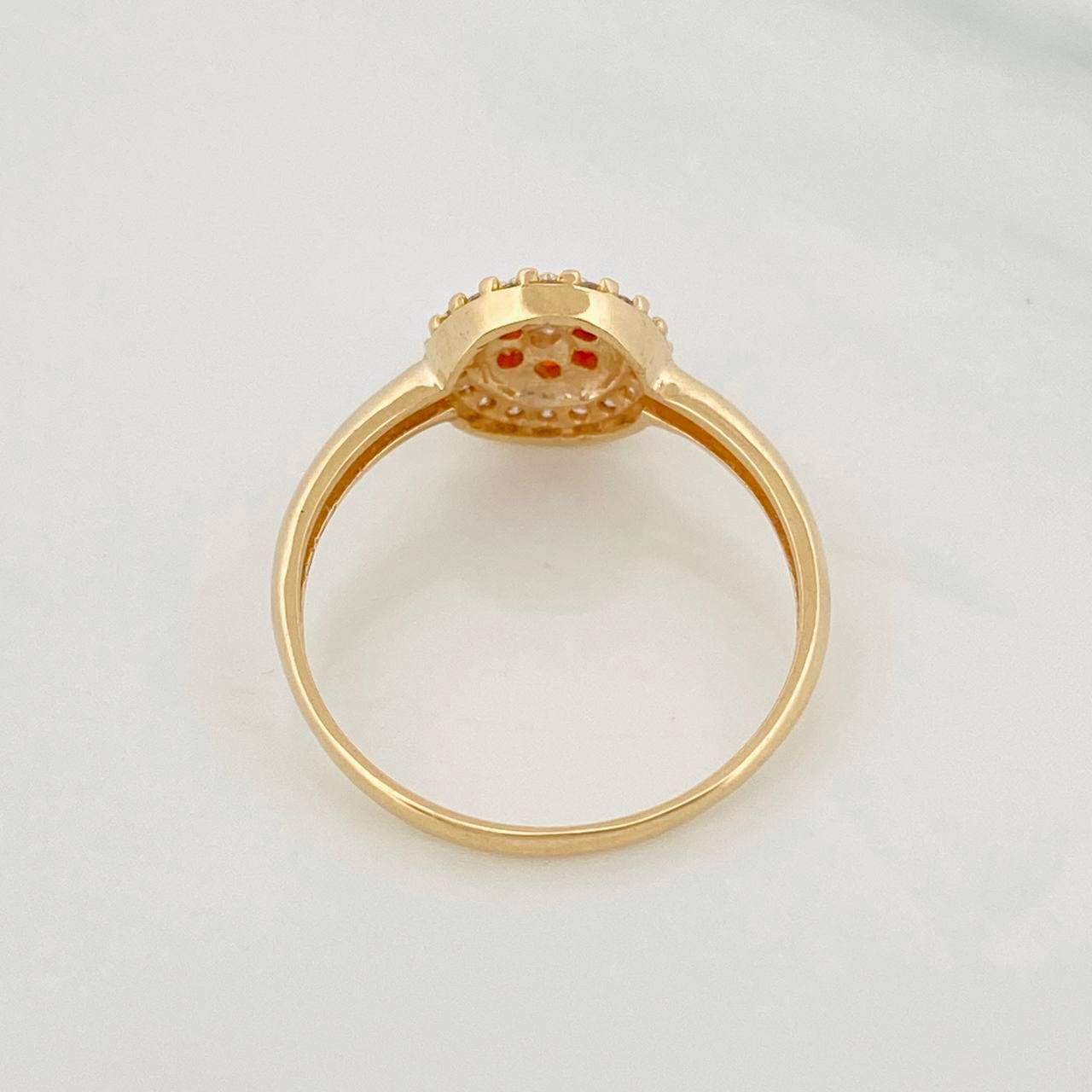 Anillo Halo Circulo 1.8g / T5 3/4 Oro Amarillo 18K