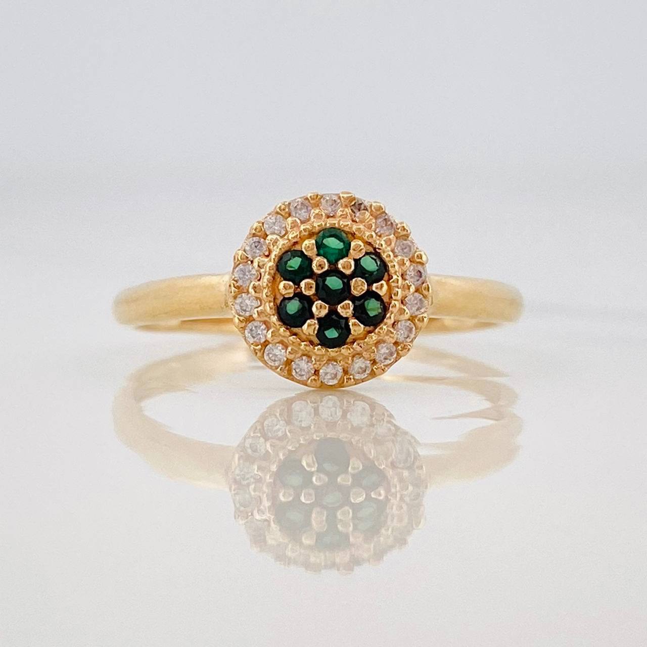 Anillo Halo Circulo 1.75g / T6 3/4 Oro Amarillo 18K