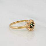Anillo Halo Circulo 1.75g / T6 3/4 Oro Amarillo 18K