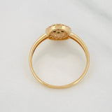 Anillo Halo Circulo 1.75g / T6 3/4 Oro Amarillo 18K