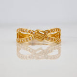 Anillo Correa Doble 2.35g / T7 1/4 Oro Amarillo 18K
