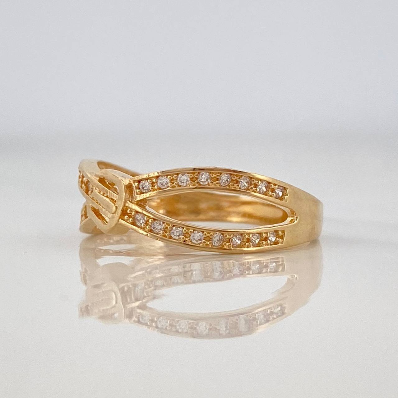 Anillo Correa Doble 2.35g / T7 1/4 Oro Amarillo 18K