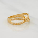 Anillo Correa Doble 2.35g / T7 1/4 Oro Amarillo 18K