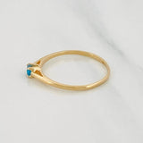 Anillo Solitario Puente 1.1g / T6 1/2 Oro Amarillo 18K