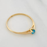 Anillo Solitario Puente 1.1g / T6 1/2 Oro Amarillo 18K