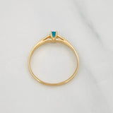 Anillo Solitario Puente 1.1g / T6 1/2 Oro Amarillo 18K