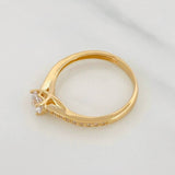 Anillo Solitario Puente 2.5g / T7 1/2 Oro Amarillo 18K