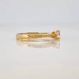 Anillo Solitario Puente 2.5g / T7 1/2 Oro Amarillo 18K