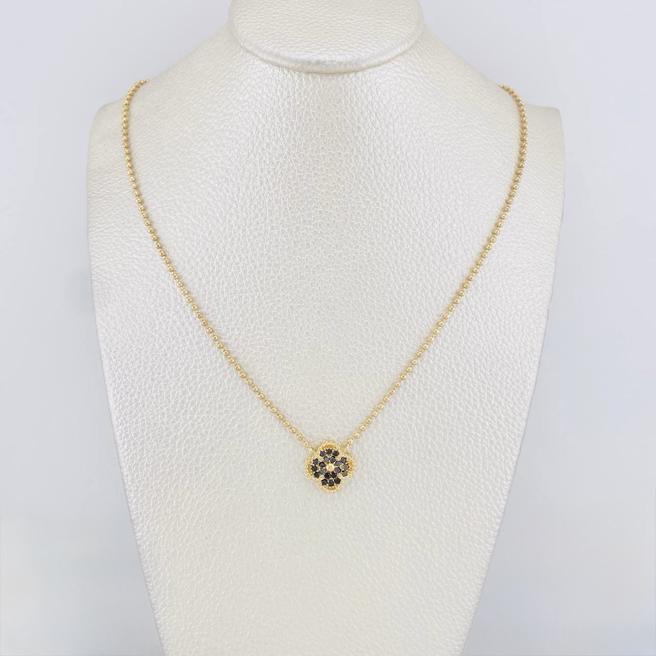 Cadena Trebol Militar 7.35g / 42cm / 1.65mm Oro Amarillo 18K