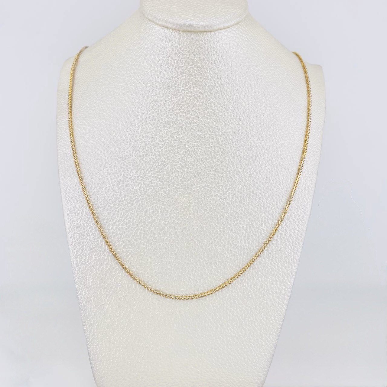 Cadena Franco 2.6g / 60cm / 1.29mm Dos Oros Amarillo Blanco 18K