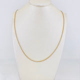 Cadena Franco 2.6g / 60cm / 1.29mm Dos Oros Amarillo Blanco 18K