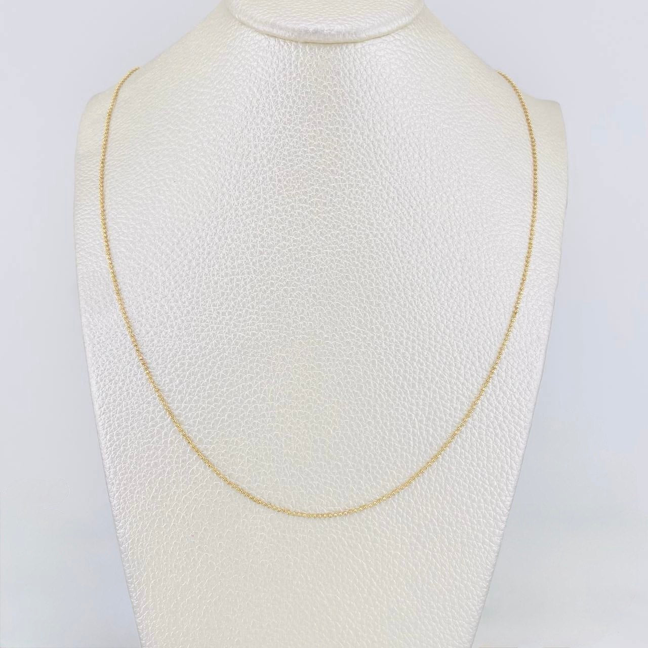 Cadena Militar 2.45g / 50cm / 0.9mm Oro Amarillo 18K