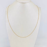 Cadena Militar 2.45g / 50cm / 0.9mm Oro Amarillo 18K
