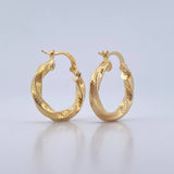 Candongas Tori 1.95gr / 2cm / Punteadas Oro Amarillo 18K &