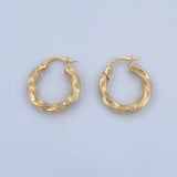 Candongas Tori 1.95gr / 2cm / Punteadas Oro Amarillo 18K &