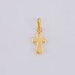 Dije Cruz Puntas Curvas 0.2g / 1.5cm Oro Amarillo 18K