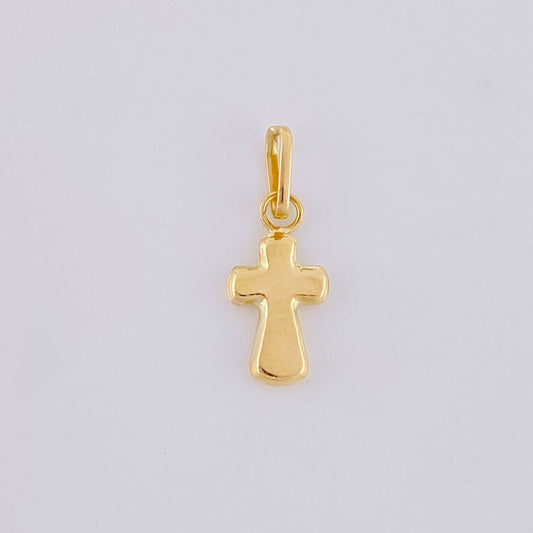 Dije Cruz Puntas Curvas 0.2g / 1.5cm Oro Amarillo 18K