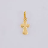 Dije Cruz Puntas Curvas 0.2g / 1.5cm Oro Amarillo 18K