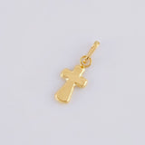 Dije Cruz Puntas Curvas 0.2g / 1.5cm Oro Amarillo 18K