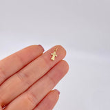 Dije Cruz Puntas Curvas 0.2g / 1.5cm Oro Amarillo 18K
