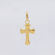 Dije Cruz Puntas Curvas 0.4g / 1.9cm Oro Amarillo 18K