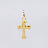 Dije Cruz Puntas Curvas 0.4g / 1.9cm Oro Amarillo 18K