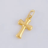 Dije Cruz Puntas Curvas 0.4g / 1.9cm Oro Amarillo 18K